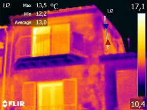 Un tècnic qualificat en termografia infraroja equipat amb una càmera d'infrarojos pot identificar problemes