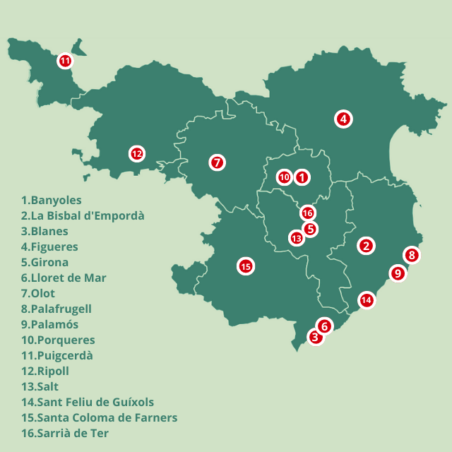 Municipios de Girona donde se ha propuesto limitar el precio del alquiler
