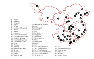 Mapa Comarques gironines