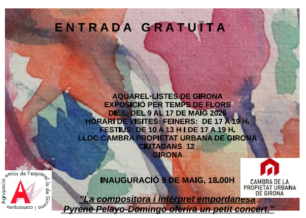 Exposició dels Aquarel·listes de Girona per Temps de Flors